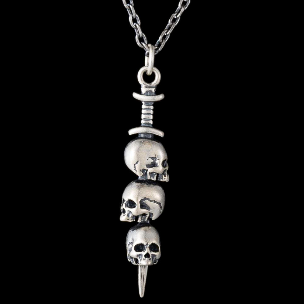 Sword Piercing Skull Necklace