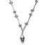 Sterling Silver Bone Link Skull Necklace
