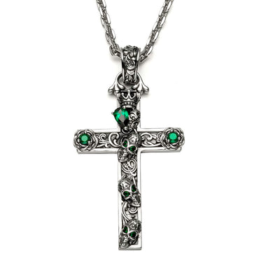 Skull Cross Pendant Necklace