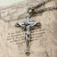 Sterling Silver Jesus Crucifix Cross Pendant Necklace