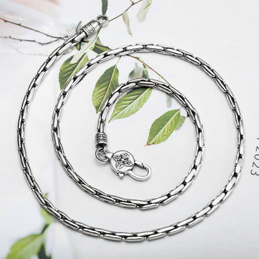 Sterling Silver 3mm Rounded Cardano Chain Necklace