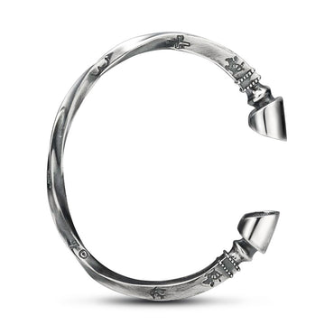 Silver Horseshoe Mobius Bangle
