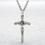 Silver Jesus Crucifix Pendant Necklace
