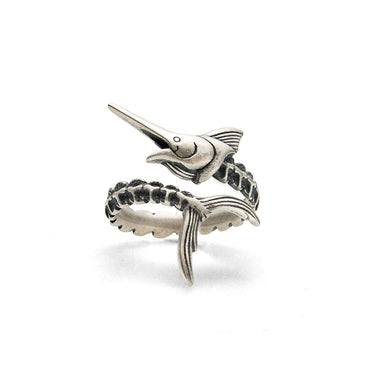 Sterling Silver Marlin Skeleton Ring