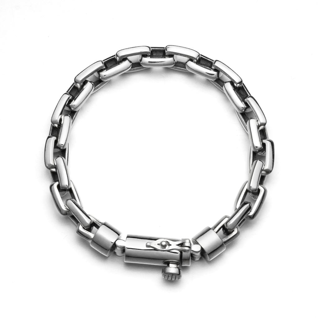 【待望の最新作】≪ADRAR≫ Rectangle Link Chain Bracelet Metallic Rectangle Chain Link Bracelet – Reign Boutique