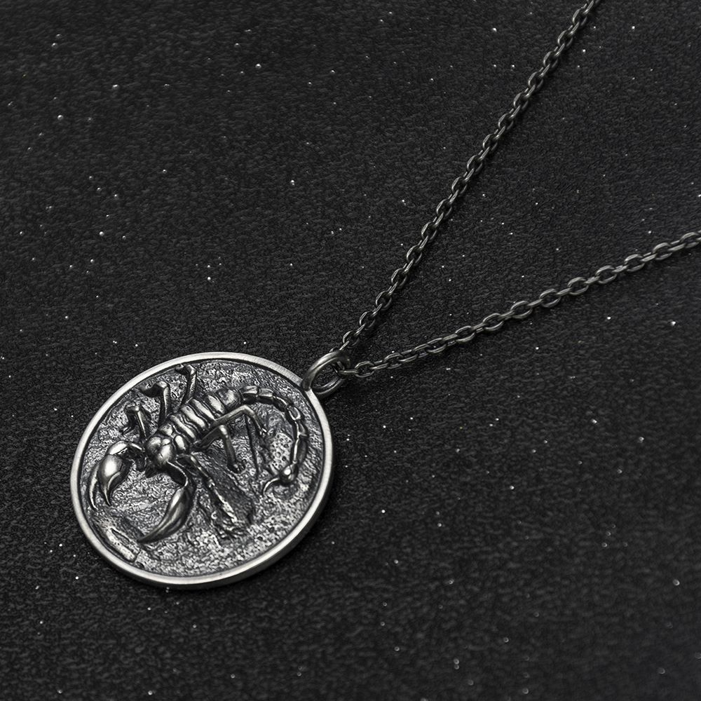 Sterling Silver Scorpio Pendant Necklace