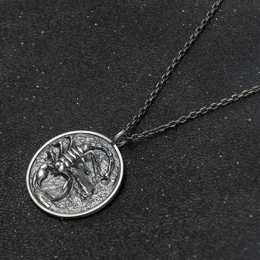 Sterling Silver Scorpio Pendant Necklace