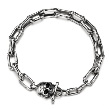 Silver Skull Chain Bracelet