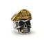 Sterling Silver Skull Ring With Cigar And Beret