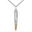 Silver Two Tone Bullet Urn Necklace