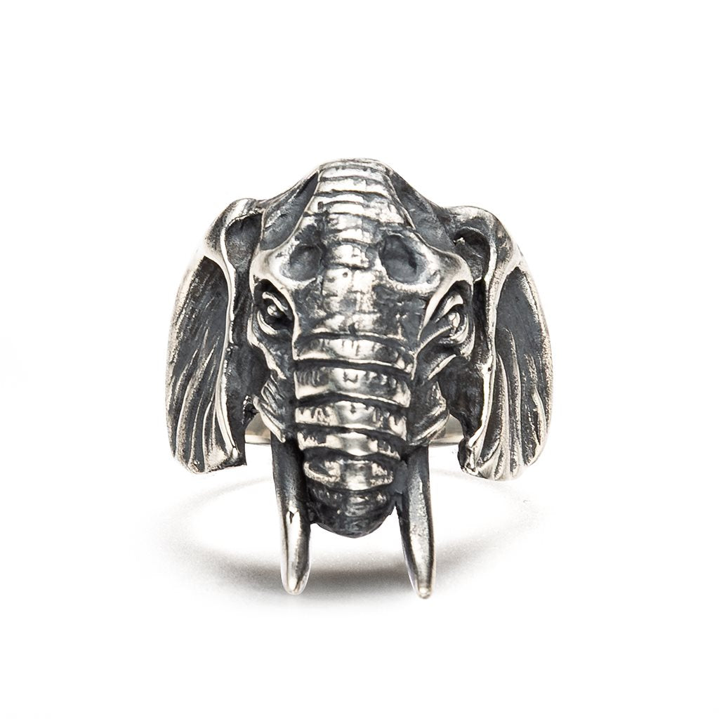 Sterling Silver Elephant Head Ring