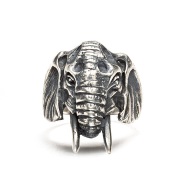 Sterling Silver Elephant Head Ring