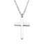 Silver Polished Cross Necklace
