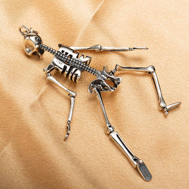 Sterling Silver Skeleton Pendant Necklace