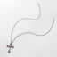 Sterling Silver Corss Rose Ruby Necklace