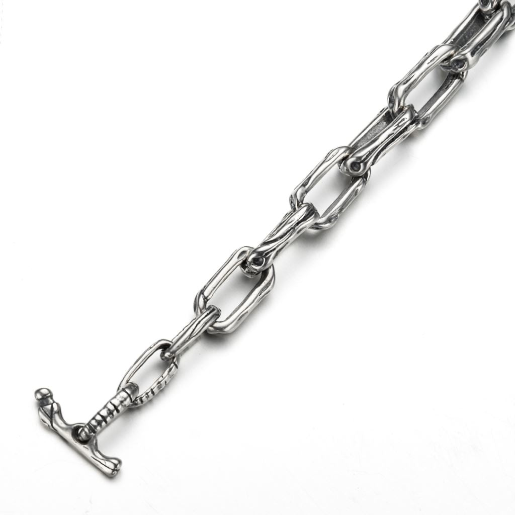 Sterling Silver Skull Chain Bracelet