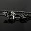 999 Fine Silver Gothic Black Skull Necklace