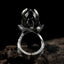 Silver Heavy Deer Head Ring