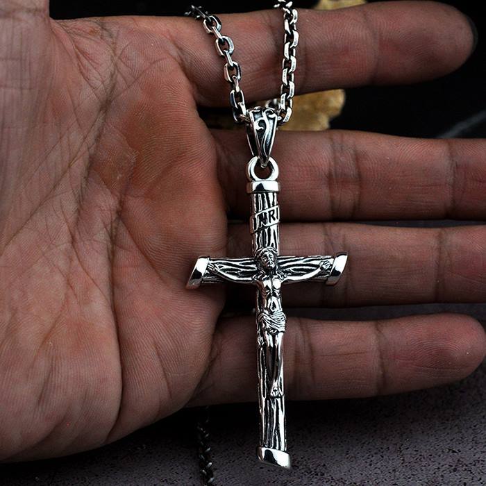 Christian Cross Jesus Pendant Necklace