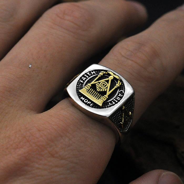 Faith Hope Masonic Ring