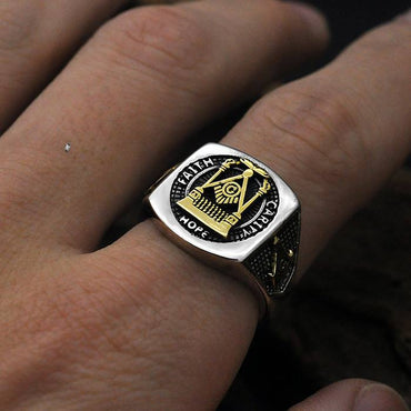 Faith Hope Masonic Ring