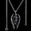 Sterling Silver Gothic Fallen Angel Skeleton Necklace