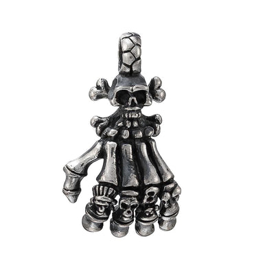 Hand Finger Bones Skull Pendant