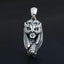 Sterling Silver Masked Female Pendant