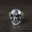Silver Skull Joker Ring