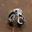 Silver Ram Skull Ring