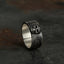 999 Fine Silver Black Punk Skull Ring