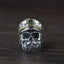 Silver Captain Skull Ring
