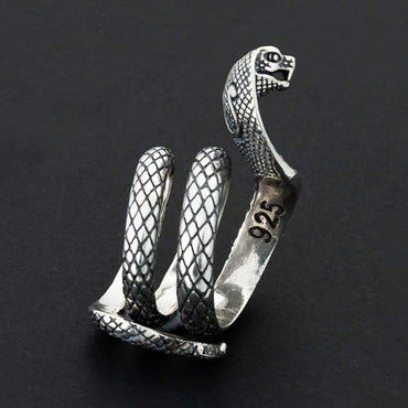 Silver Cobra Snake Ring