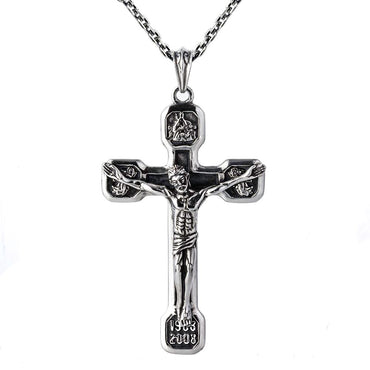 Silver Crucifix Pendant Necklace