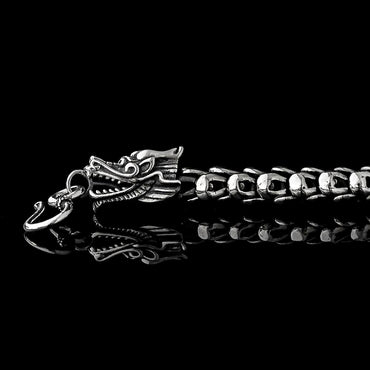 Silver Dragon Heads  Bracelet