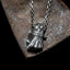 Silver Fist Pendant Necklace