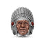 Men's Sterling Silver Indian Chief Head Ring