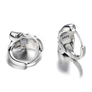 Sterling Silver Skull Earrings