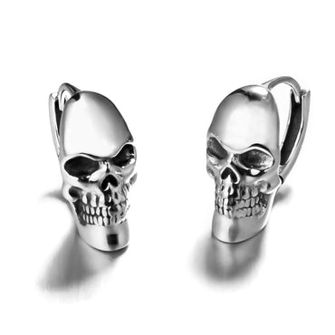 Sterling Silver Skull Earrings