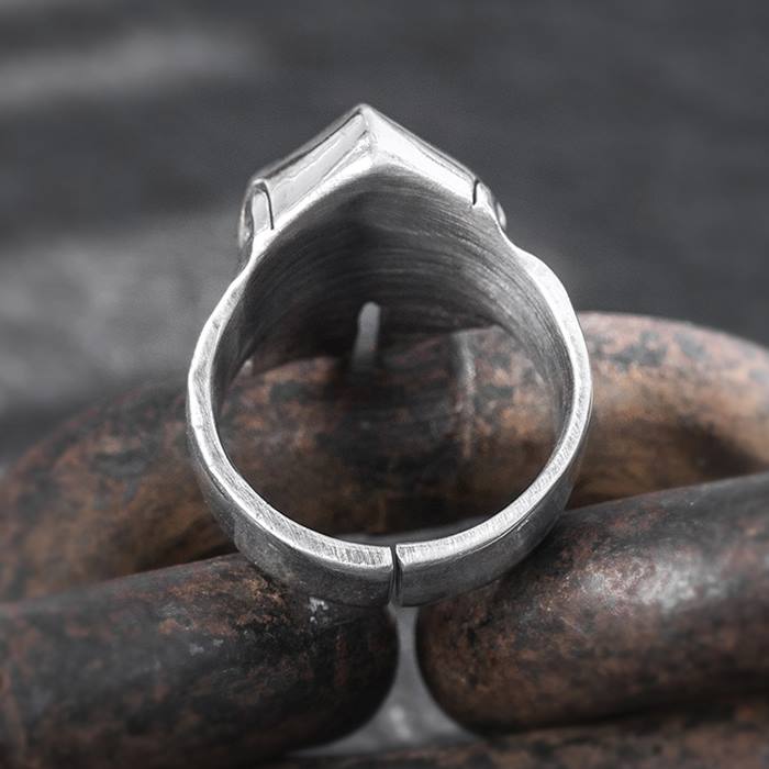 Silver Spartan Helmet Ring