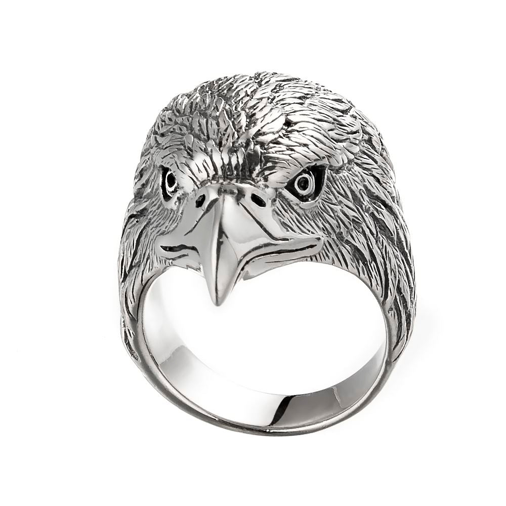 Silver Eagle Head Ring
