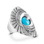 Silver Turquoise Eagle Ring