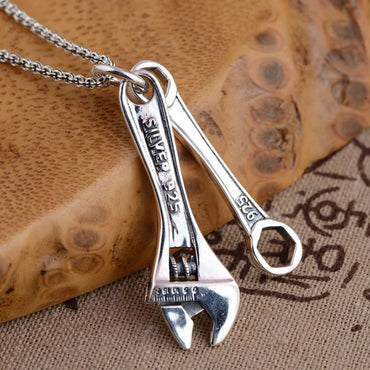 Silver Wrench pendant