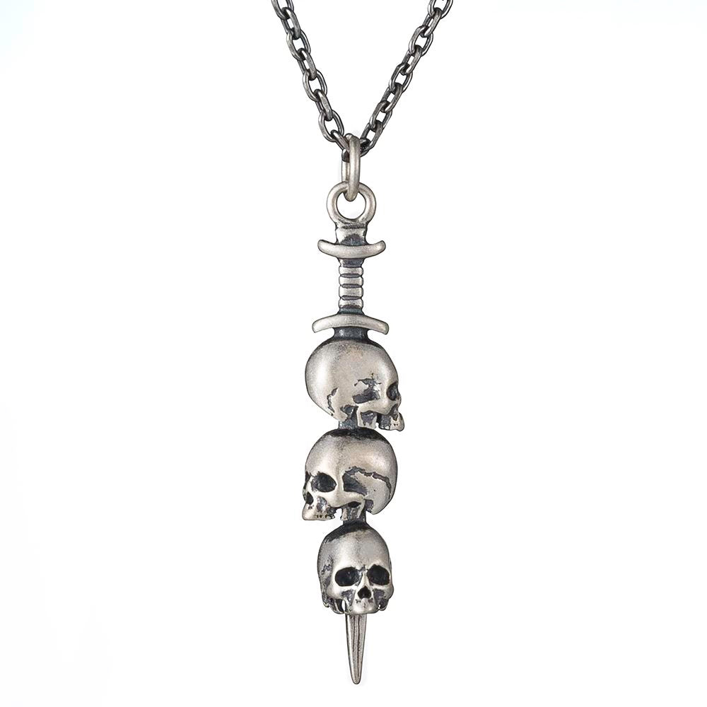 Sword Piercing Skull Necklace