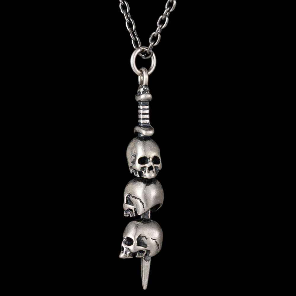 Sword Piercing Skull Necklace